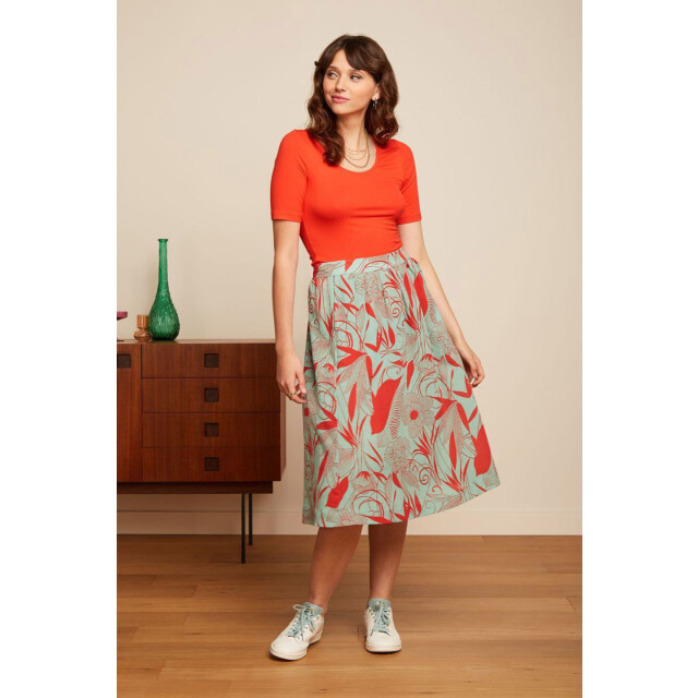 King Louie Carice top uni rib sun orange 08873-978 large