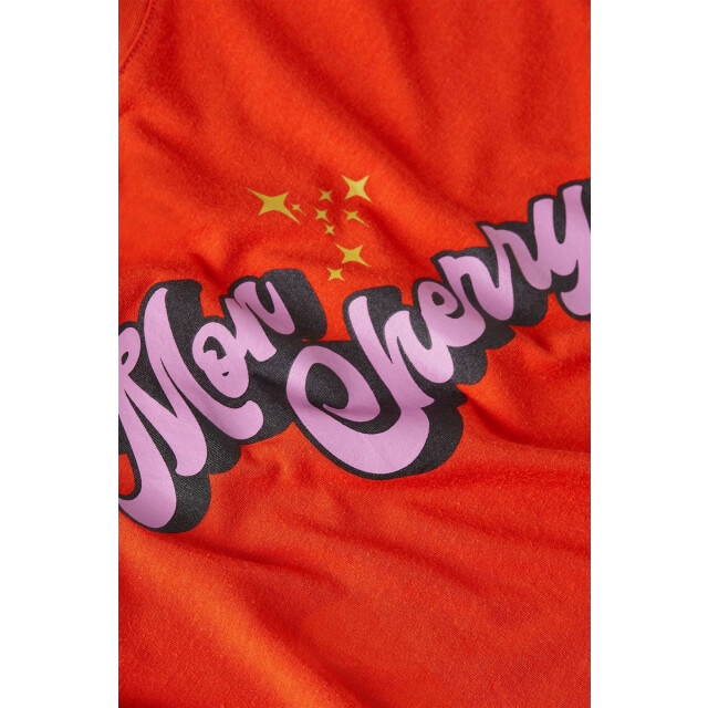 King Louie Elly tee placement print spicy orange 09723-945 large