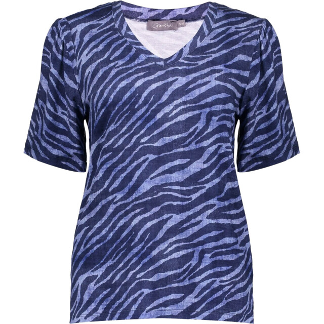Geisha T-shirt blue 52133-60 JAZZ-000625 large