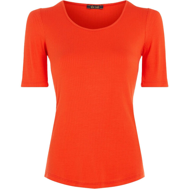 King Louie Carice top uni rib sun orange 08873-978 large