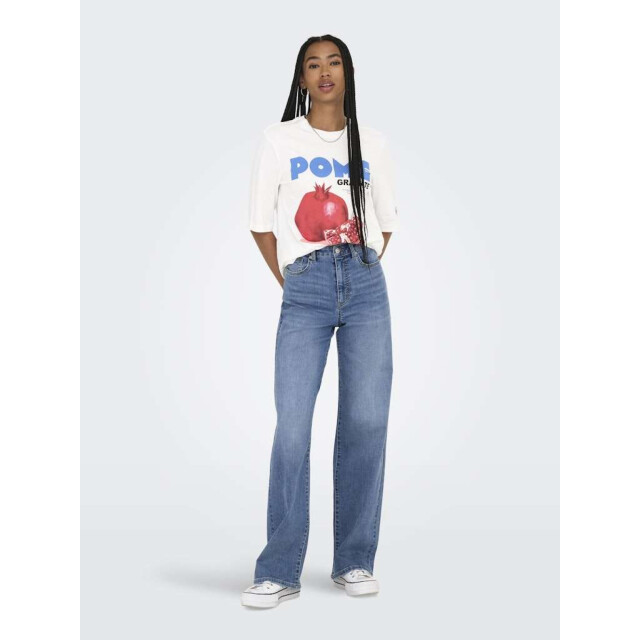 Only Onlphoebe s/s fresh top box jrs cloud dancer/pomeg 15351369-177922003 large