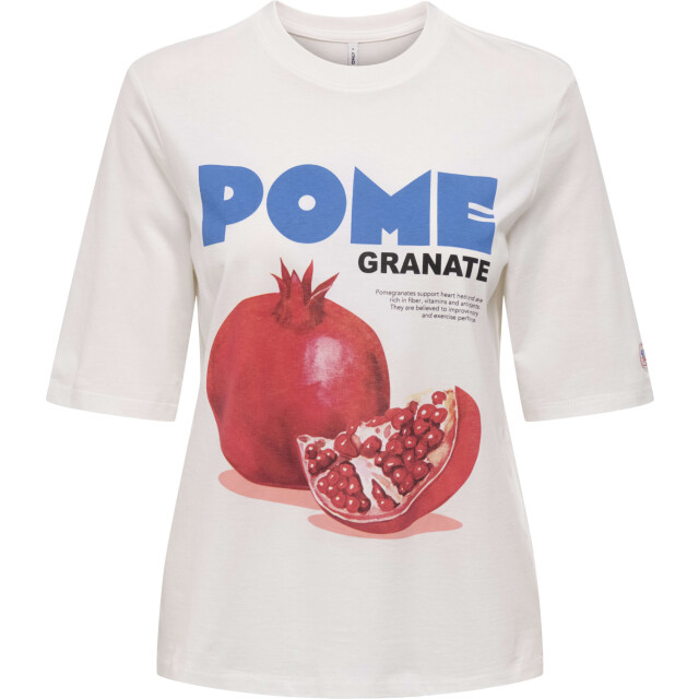 Only Onlphoebe s/s fresh top box jrs cloud dancer/pomeg 15351369-177922003 large