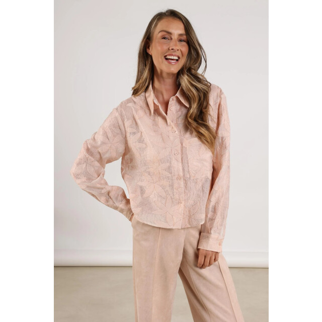 Nukus Nkf02024 266 sorrento blouse flower dusty pink NKF02024  266 large