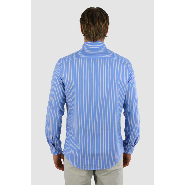 Vercate Strijkvrij overhemd gestreept poplin VC-SF-GST-LBL large