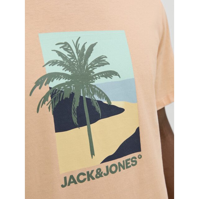Jack & Jones Heren t-shirt jjbarbados ronde hals 12269416-Peach Parfait large