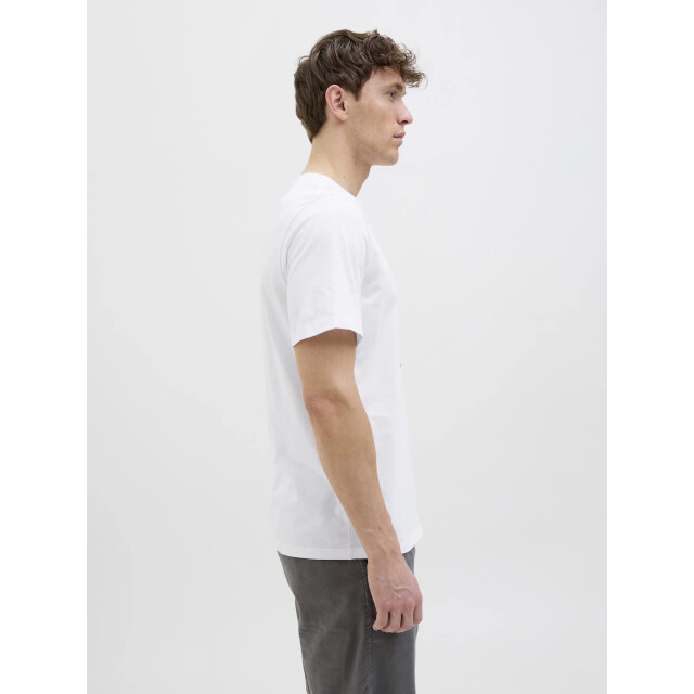 Jack & Jones Heren t-shirt jjbarbados ronde hals 12269416-White large