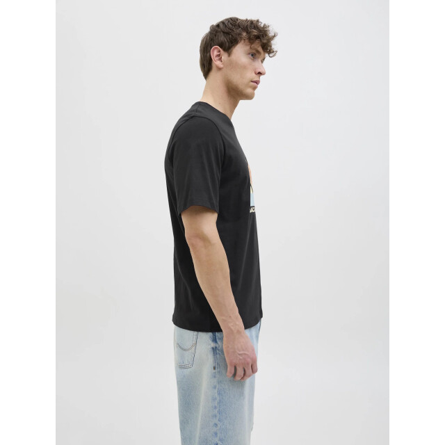 Jack & Jones Heren t-shirt jjbarbados ronde hals 12269416-Black large