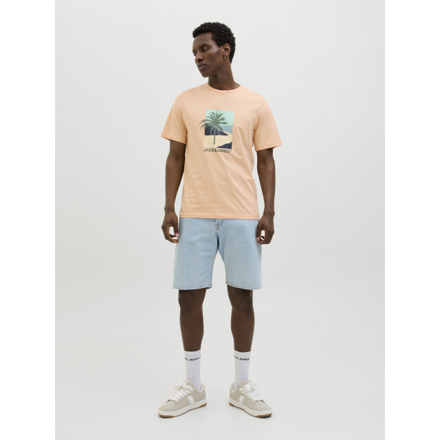 Jack & Jones Heren t-shirt jjbarbados ronde hals 12269416-Peach Parfait large