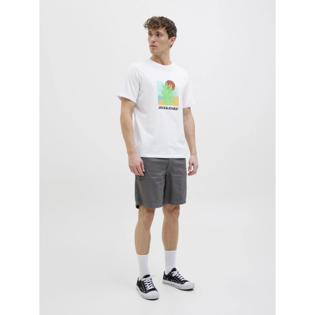 Jack & Jones Heren t-shirt jjbarbados ronde hals 12269416-White large
