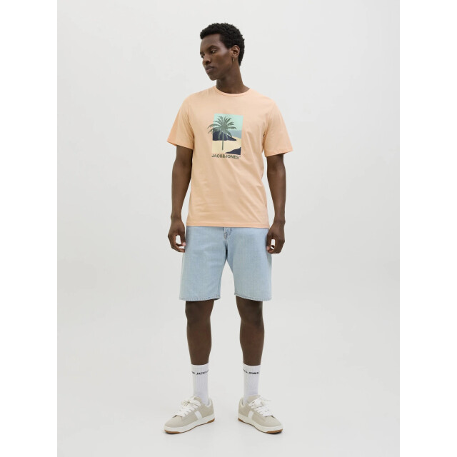Jack & Jones Heren t-shirt jjbarbados ronde hals 12269416-Peach Parfait large