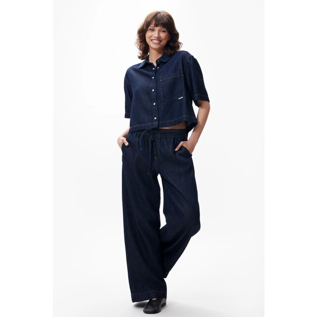 Catwalk Junkie 2503021605 short sleeve denim blouse 2503021605 Short sleeve denim blouse large