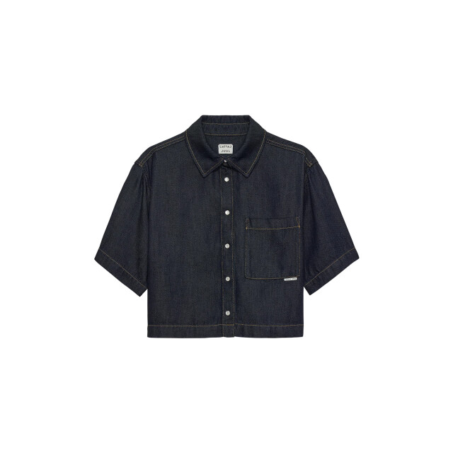 Catwalk Junkie 2503021605 short sleeve denim blouse 2503021605 Short sleeve denim blouse large