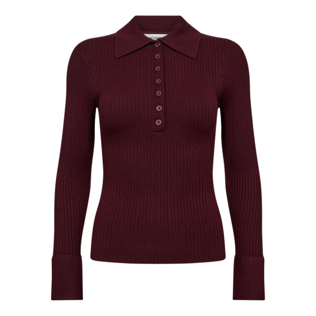 Co'Couture Cc bonny polo ls knit CC Bonny Polo LS Knit/87 Winered large