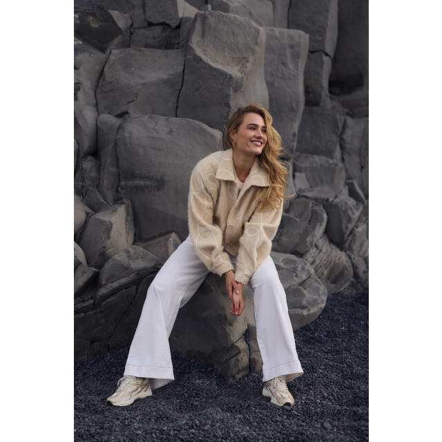 Nukus Nkf09051 17 abby pants denim embroidery off white NKF09051  17 large