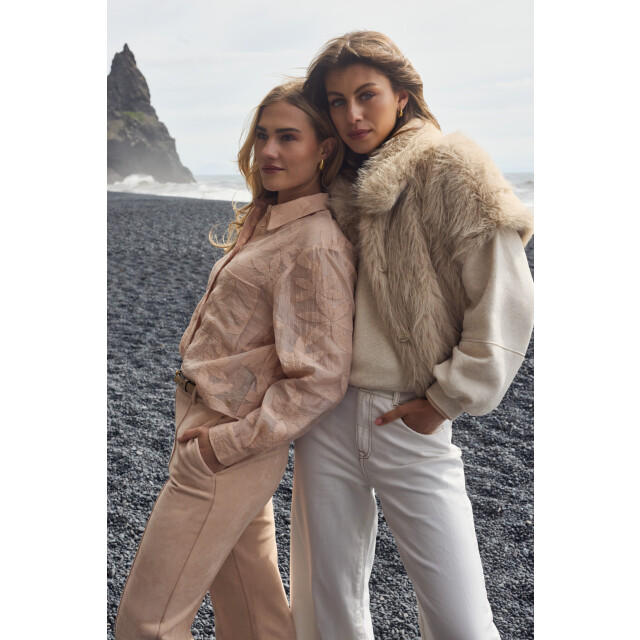 Nukus Nkf02024 266 sorrento blouse flower dusty pink NKF02024  266 large