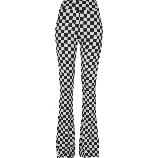Urban Classics Dames geruite bootcut legging UTTN940_blacklightasphalt large