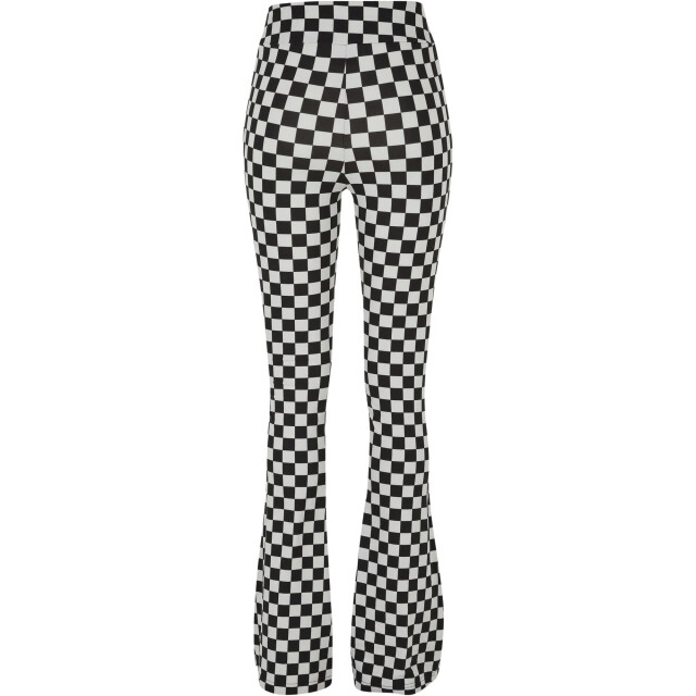 Urban Classics Dames geruite bootcut legging UTTN940_blacklightasphalt large