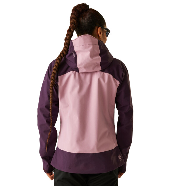 Dare2b Dames torrek ii colour block waterdichte jas UTRG11376_deepplumlilas large