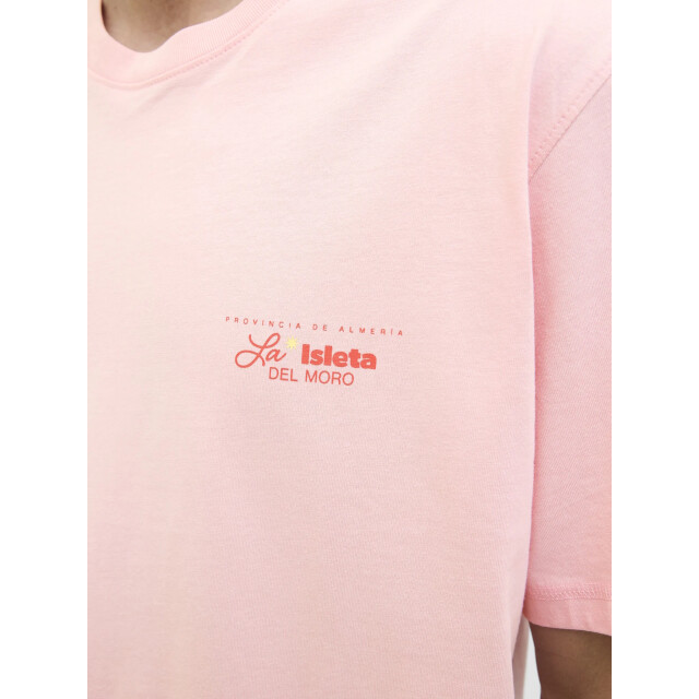 Jack & Jones Heren t-shirt joralmeria relaxed fit ronde hals 12276785-Tickled Pink large