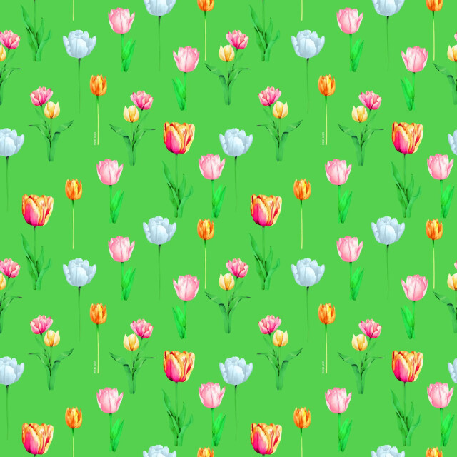 Mucho Gusto ® broek lesbos groene tulpenprint MUCHO GUSTO® Broek Lesbos Groene Tulpenprint large