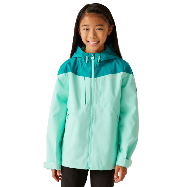 Regatta Kinder/kinder highton vi waterdichte jas UTRG11444_arubablueexoticplumeicymorn large