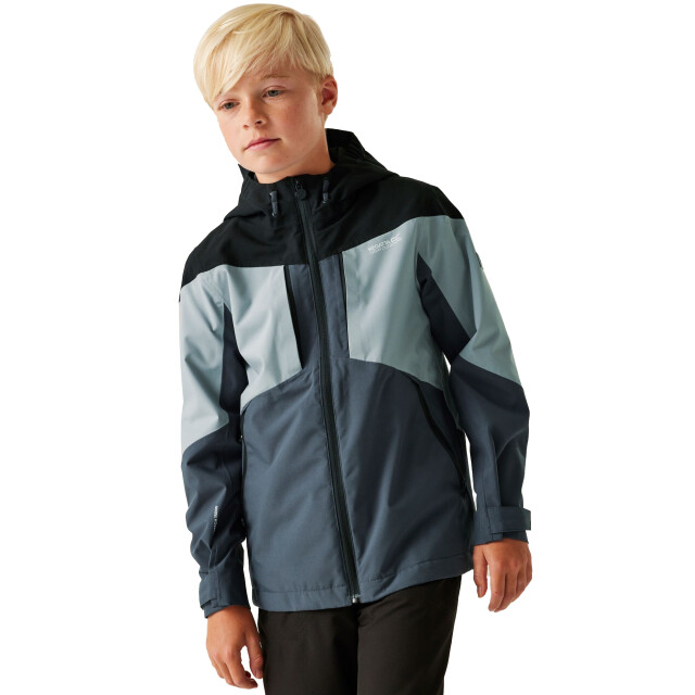 Regatta Kinder/kinder highton vi waterdichte jas UTRG11444_sealgreycloudygreyblack large