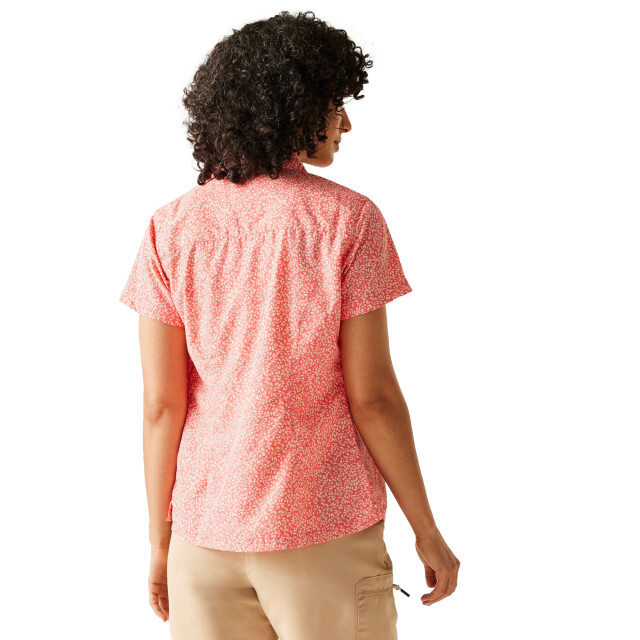 Regatta Dames mindano viii bladshirt met korte mouwen UTRG11391_peachbloom large