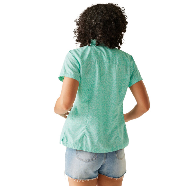 Regatta Dames mindano viii bladshirt met korte mouwen UTRG11391_arubablue large