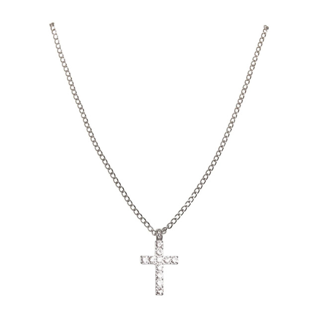 Urban Classics Diamanten kruisketting UTTN162_silver large