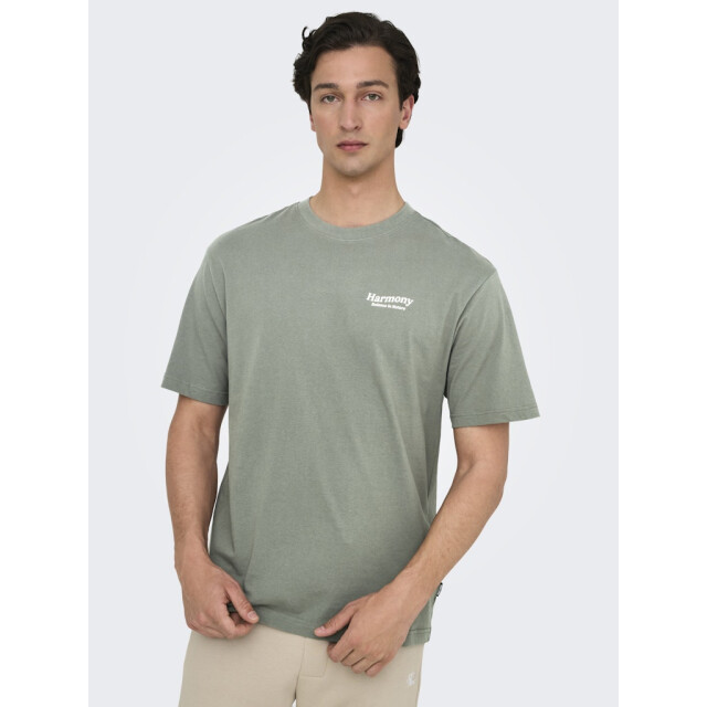 Only & Sons Onskeane rlx ss print tee noos army 5339.26.0029 large