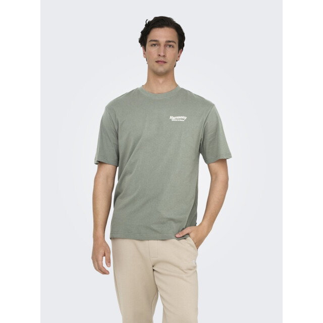 Only & Sons Onskeane rlx ss print tee noos army 5339.26.0029 large
