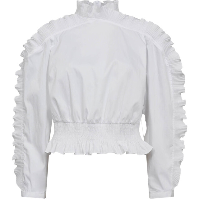 Co'Couture Sannacc ruffle smock blouse white 35895-4000 large