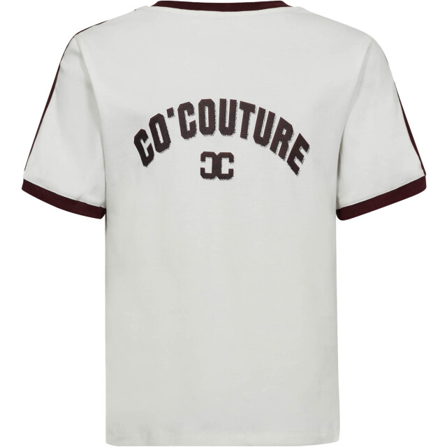 Co'Couture Edgecc stripe v tee offwhite-winered 33161-1187 large