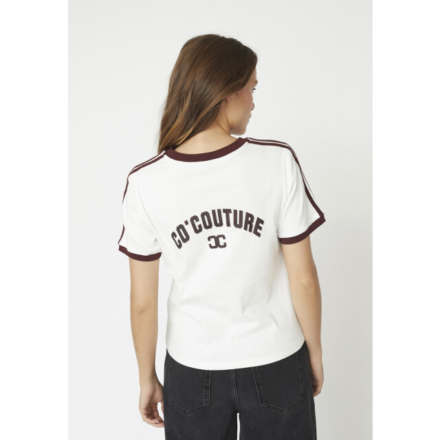 Co'Couture Edgecc stripe v tee offwhite-winered 33161-1187 large
