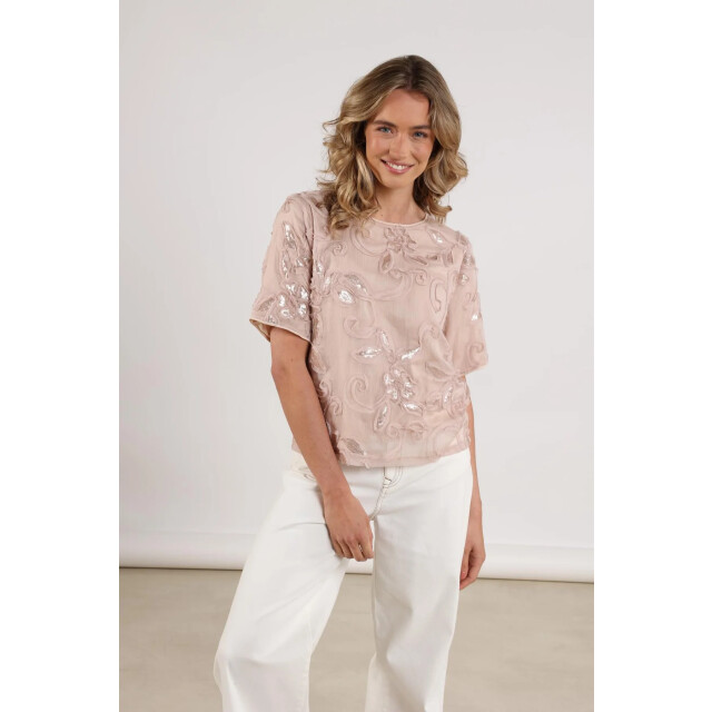 Nukus Nkf01059 266 octavia top paillet dusty pink NKF01059  266 large