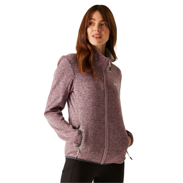 Regatta Dames newhill ii full zip fleecejack UTRG11446_lilaslightvanilla large