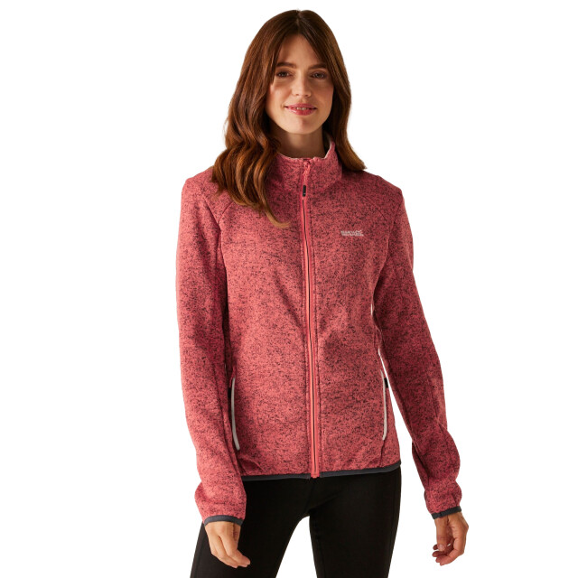 Regatta Dames newhill ii full zip fleecejack UTRG11446_peachbloomlightvanilla large