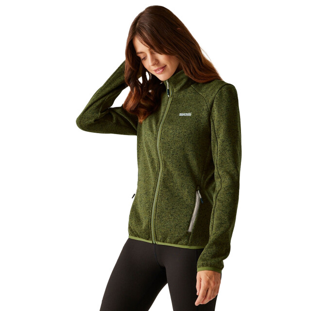 Regatta Dames newhill ii full zip fleecejack UTRG11446_nephritegreenlightvanilla large