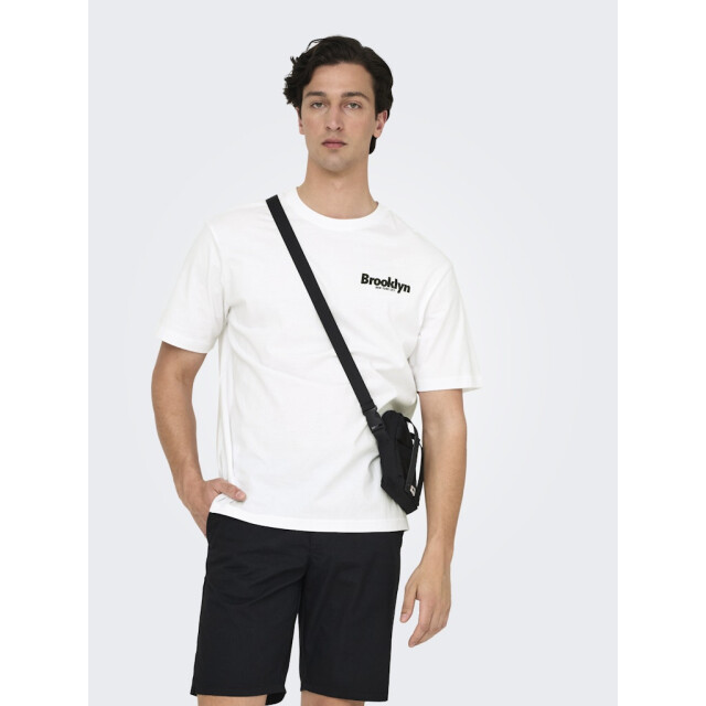 Only & Sons Onskeane rlx ss print tee noos off-white 5339.02.0019 large