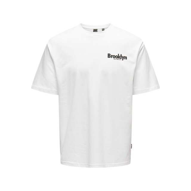 Only & Sons Onskeane rlx ss print tee noos off-white 5339.02.0019 large