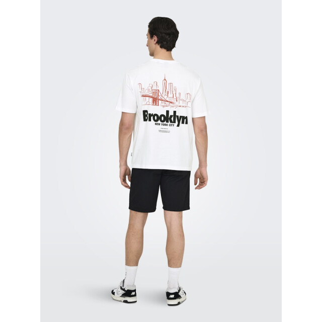 Only & Sons Onskeane rlx ss print tee noos off-white 5339.02.0019 large
