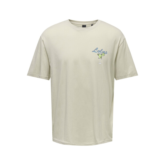Only & Sons Onskeane rlx ss print tee noos beige 5339.05.0028 large