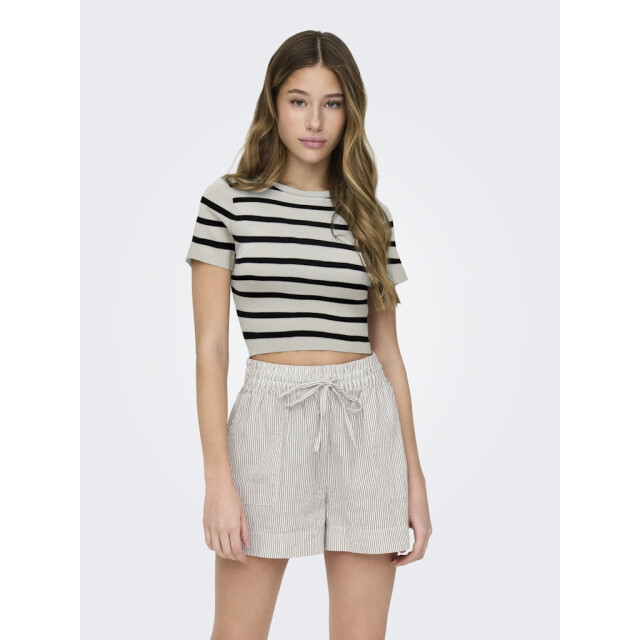 Jacqueline de Yong Jdycirkeline ss crop top ecru dessin 4339.08.0095 large