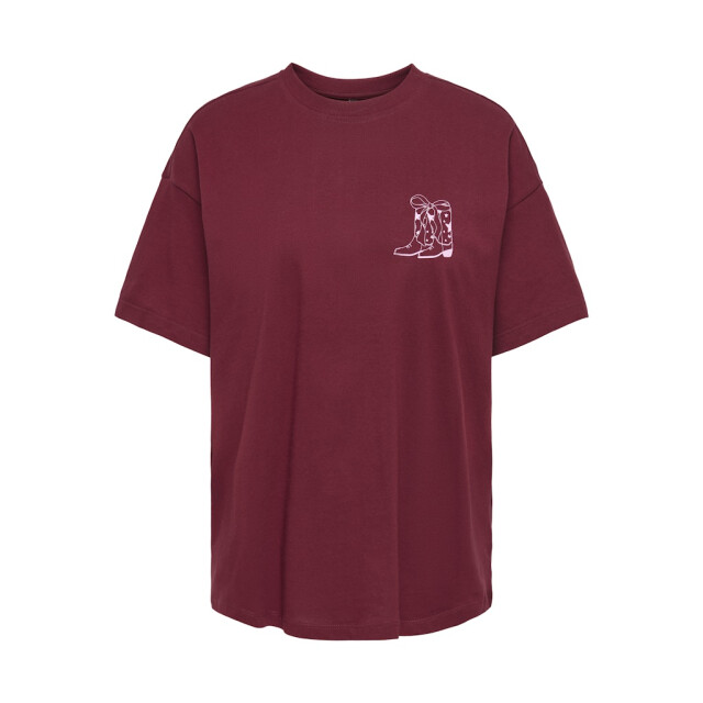 Only Onlvivvi life ss lovely top jrs bordeaux 4339.47.0018 large