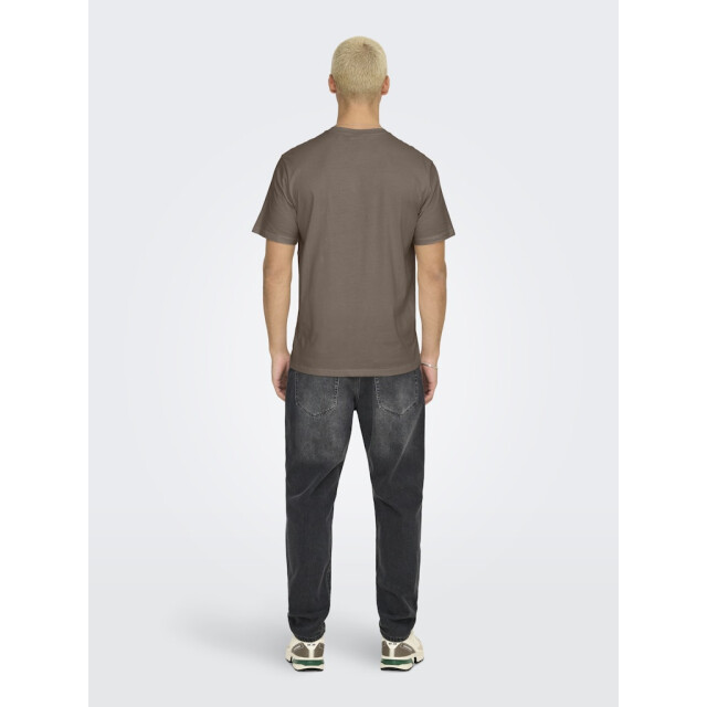 Only & Sons Onsdawson reg ss tee vd taupe 5339.77.0022 large