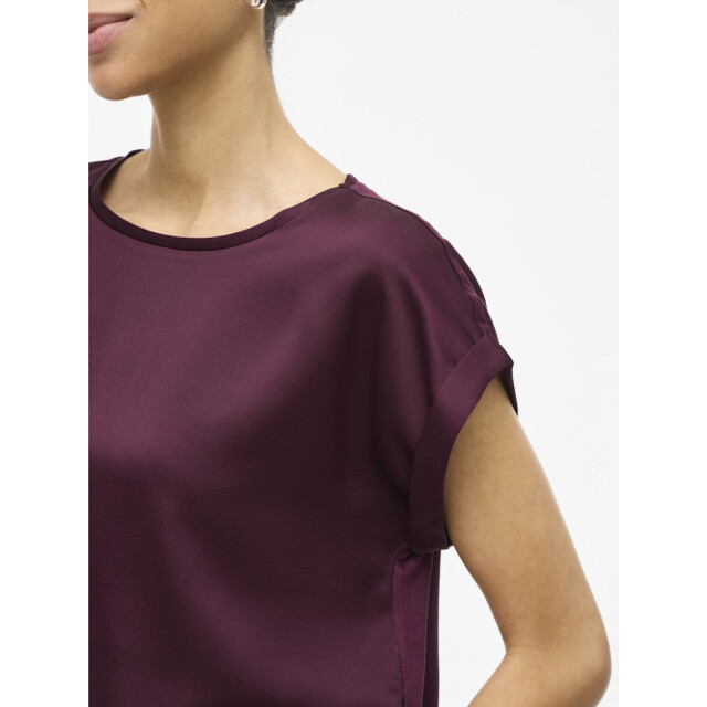 Vila Viellette ss satin top noos bordeaux 4339.47.0008 large