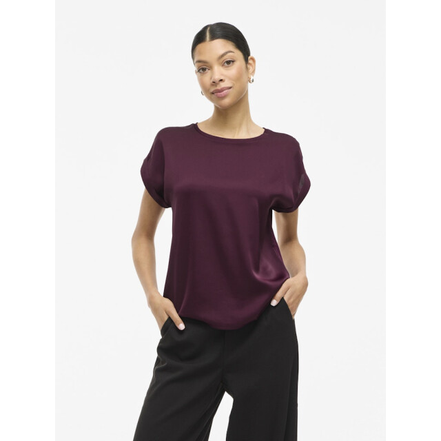 Vila Viellette ss satin top noos bordeaux 4339.47.0008 large