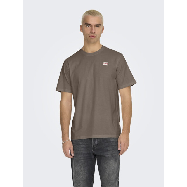 Only & Sons Onsdawson reg ss tee vd taupe 5339.77.0022 large