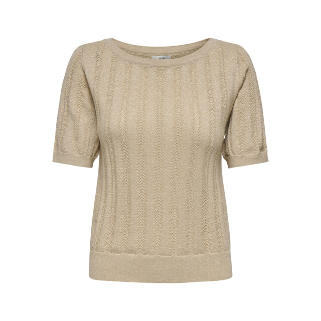 Jacqueline de Yong Jdybeauty ss boat neck glitter pull knt zand 4219.04.0002 large