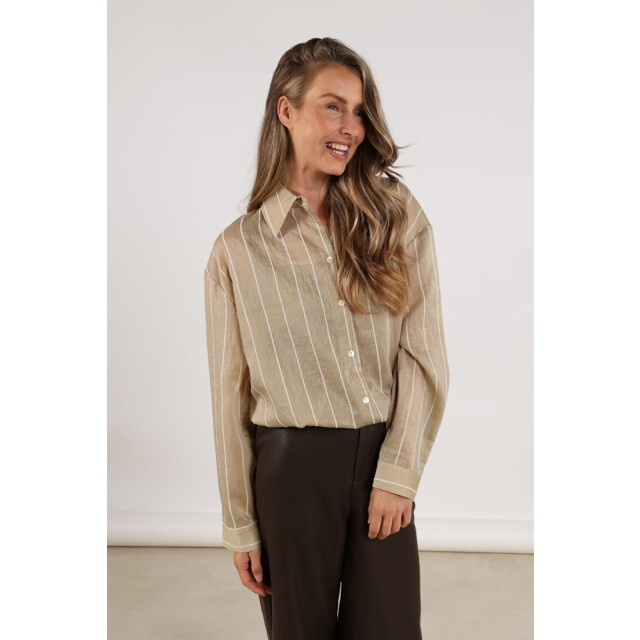 Nukus Iris blouse stripe goudkleurig 4309.96.0006 large